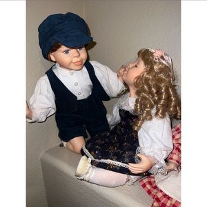 Porcelain doll set